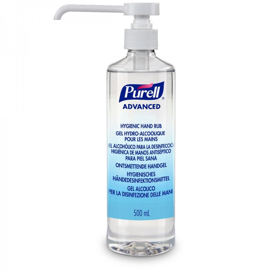 PURELL®  Advanced Αντισηπτικό-Απολυμαντικό χεριών, 500ml μπουκάλι με ιατρική αντλία 1 τεμάχιο